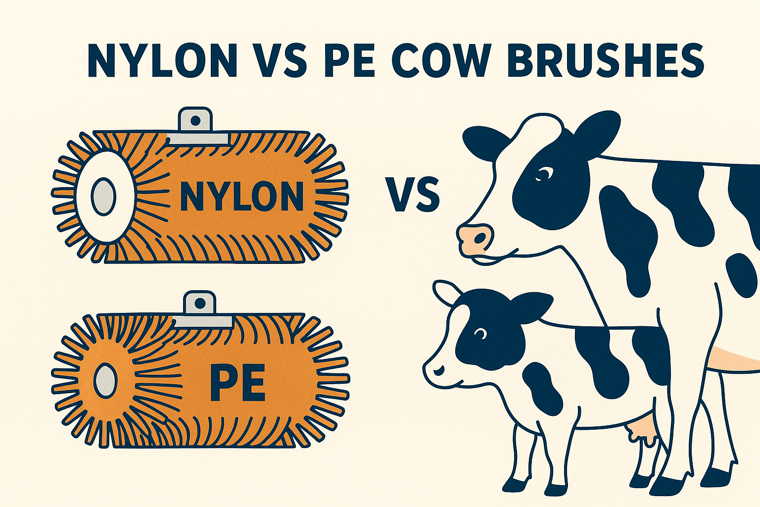 Nylon vs. PE kobørster – hvilken børste passer bedst til dine køer?